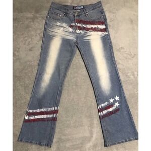 Cool Wear Jeans Juniors Size 13 Stars Stripes American Flare Leg